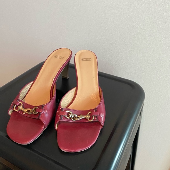 red coach sandals